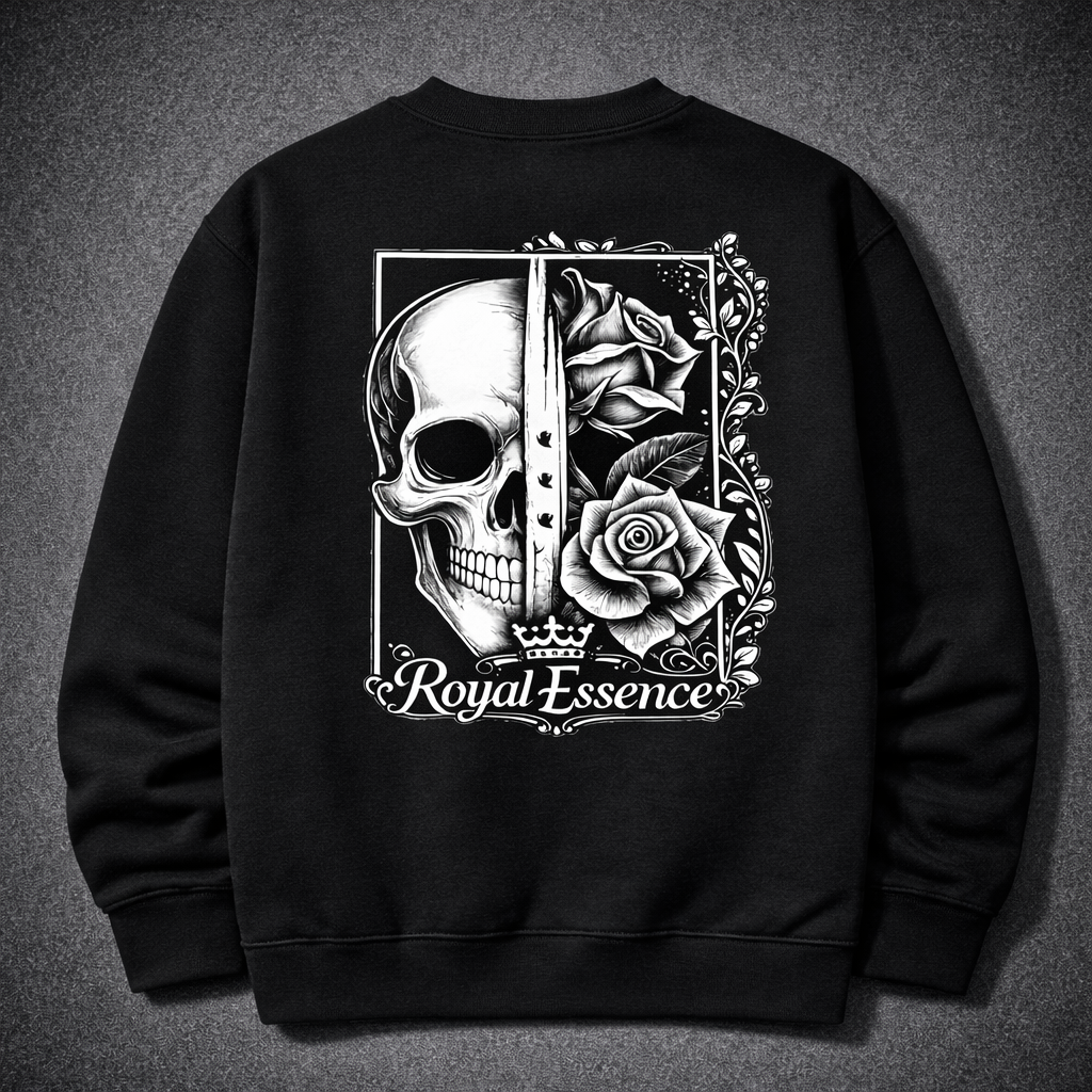 Signature Crewneck — Black Relaxed Fit