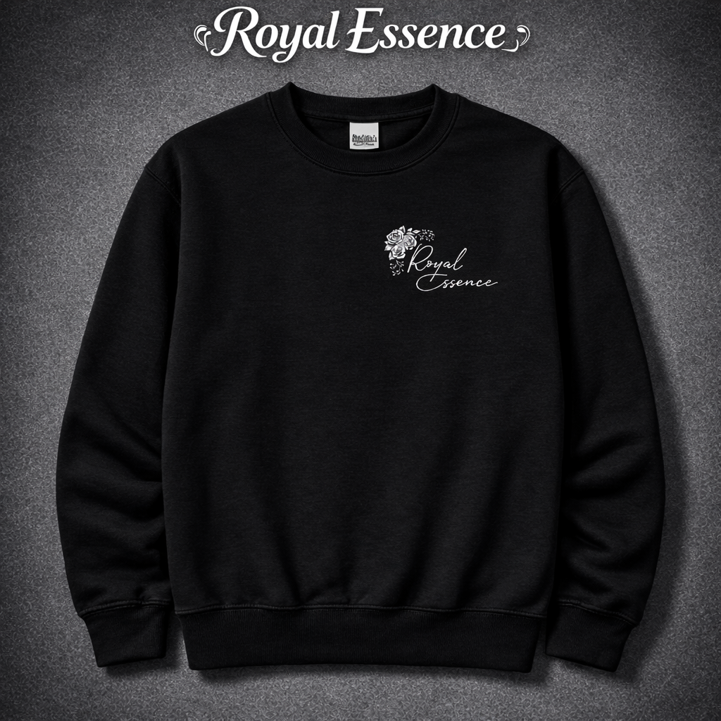 Signature Crewneck — Black Relaxed Fit